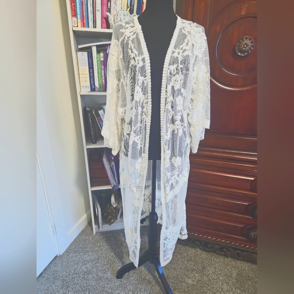Boho Chic Dizzy Gal Sheer Cardigan XL